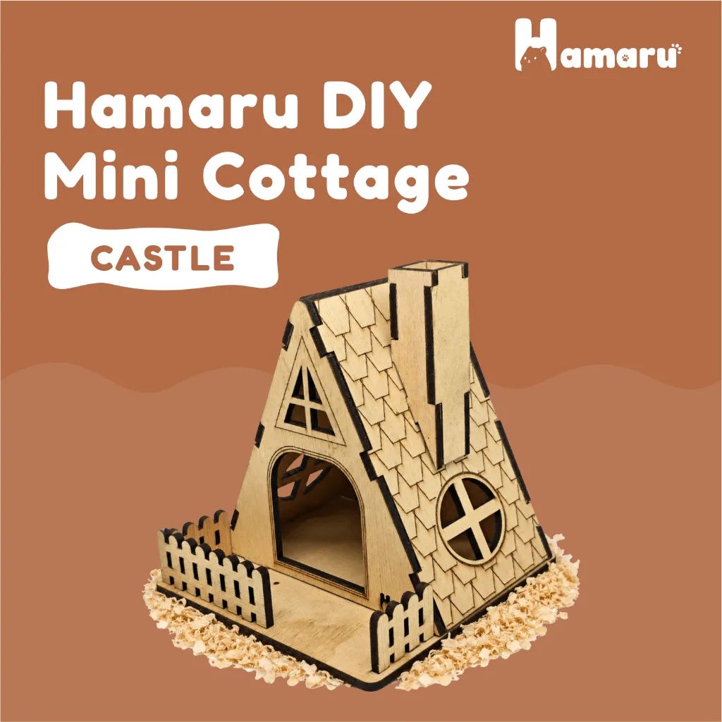 HAMARU Rumah Kayu Hamster DIY Rakitan Murah - Mini Cottage