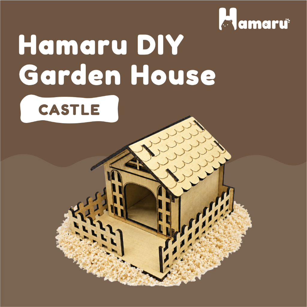 HAMARU Rumah Kayu Hamster DIY Rakitan Murah - Garden House