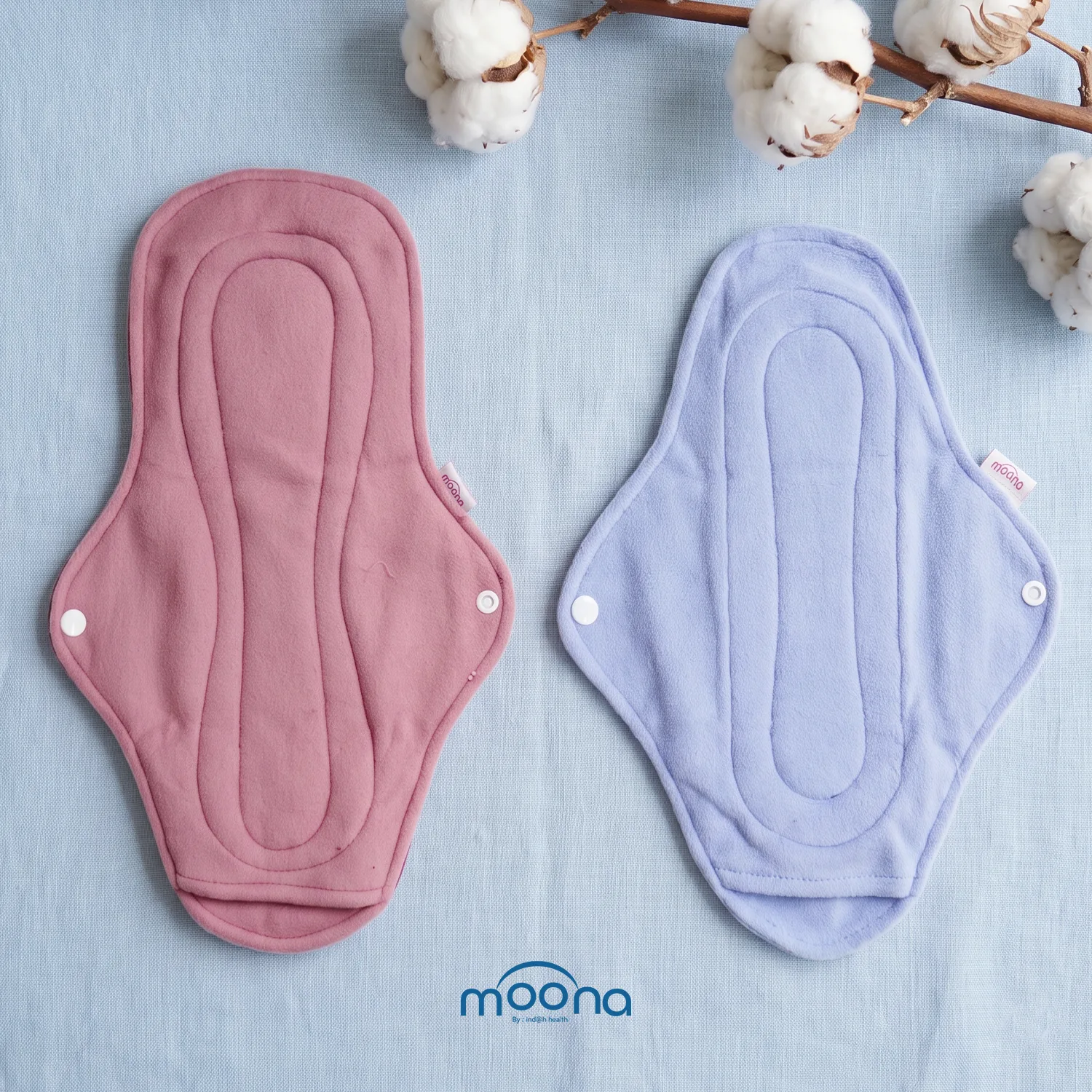 MOONA Paket Hemat Menspad Soft Pembalut Kain Reusable Cuci Pakai Day & Night Free Insert