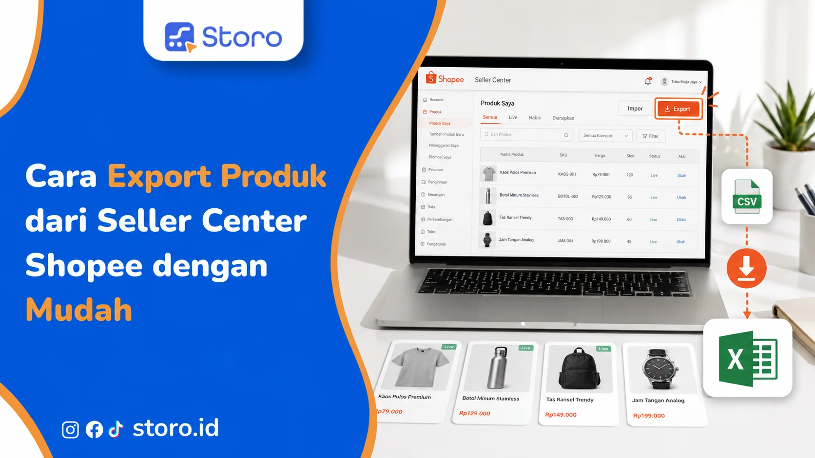 Cara Export Produk dari Seller Center Shopee dengan Mudah