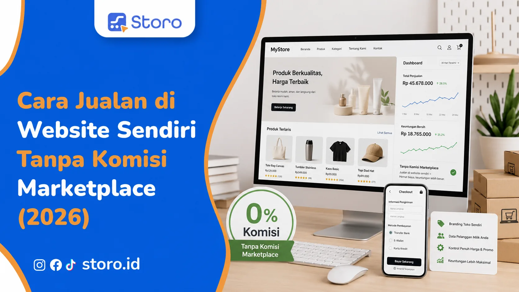 Cara Jualan di Website Sendiri Tanpa Komisi Marketplace (2026)