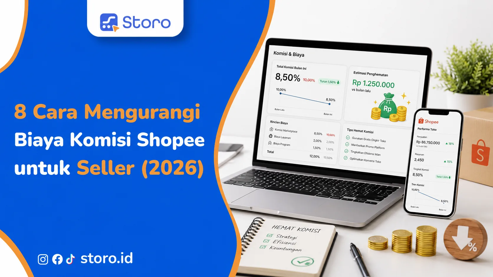 8 Cara Mengurangi Biaya Komisi Shopee untuk Seller (2026)