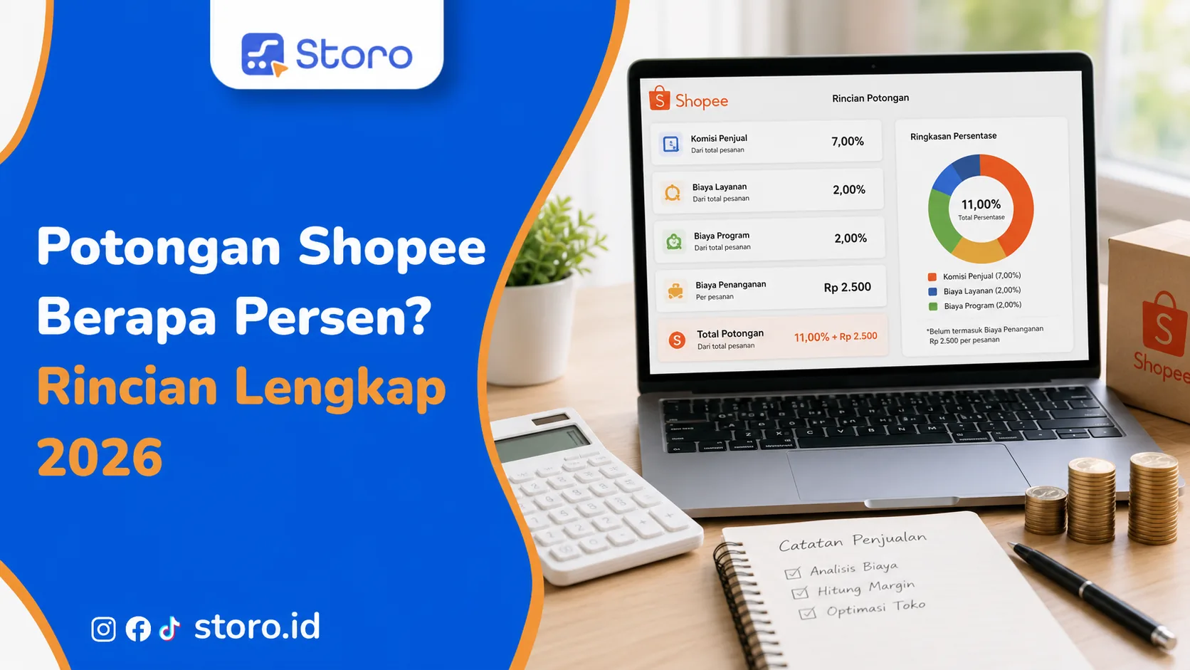 Potongan Shopee Berapa Persen? Rincian Lengkap 2026