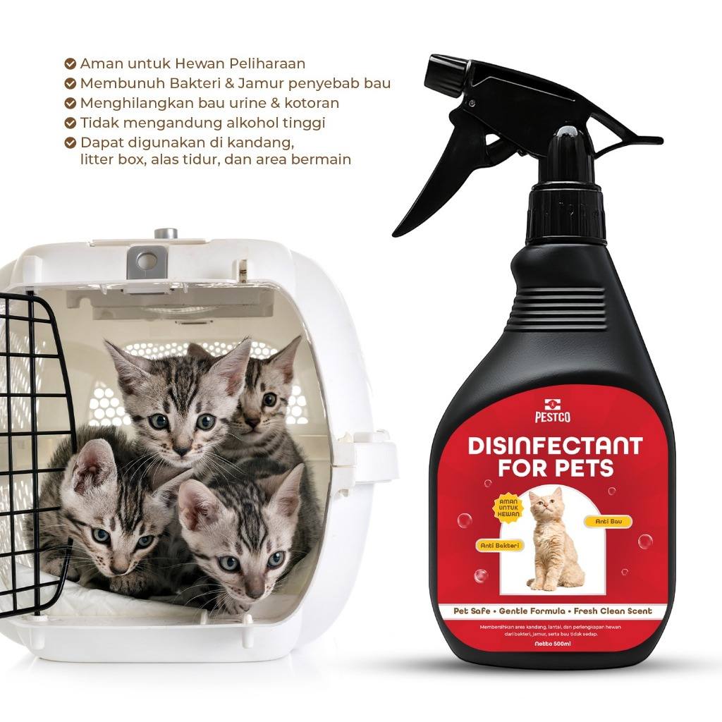 PESTCO Disinfectant For Pets 500ml Pembersih Kandang Kucing Anjing Anti Bakteri Anti Bau Urine