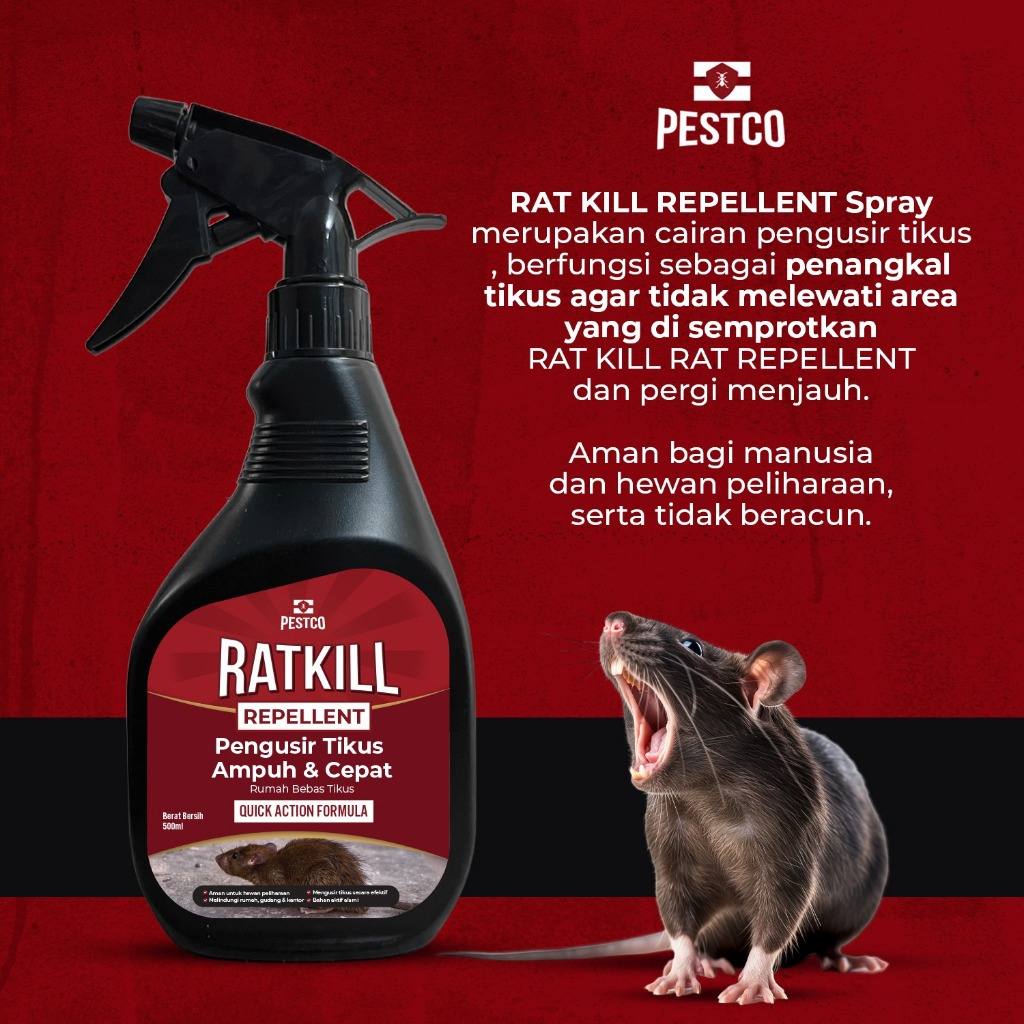 PESTCO Racun Tikus 500ml Rodent Repellent Anti Tikus Ampuh Pengusir Tikus Rumah & Mobil