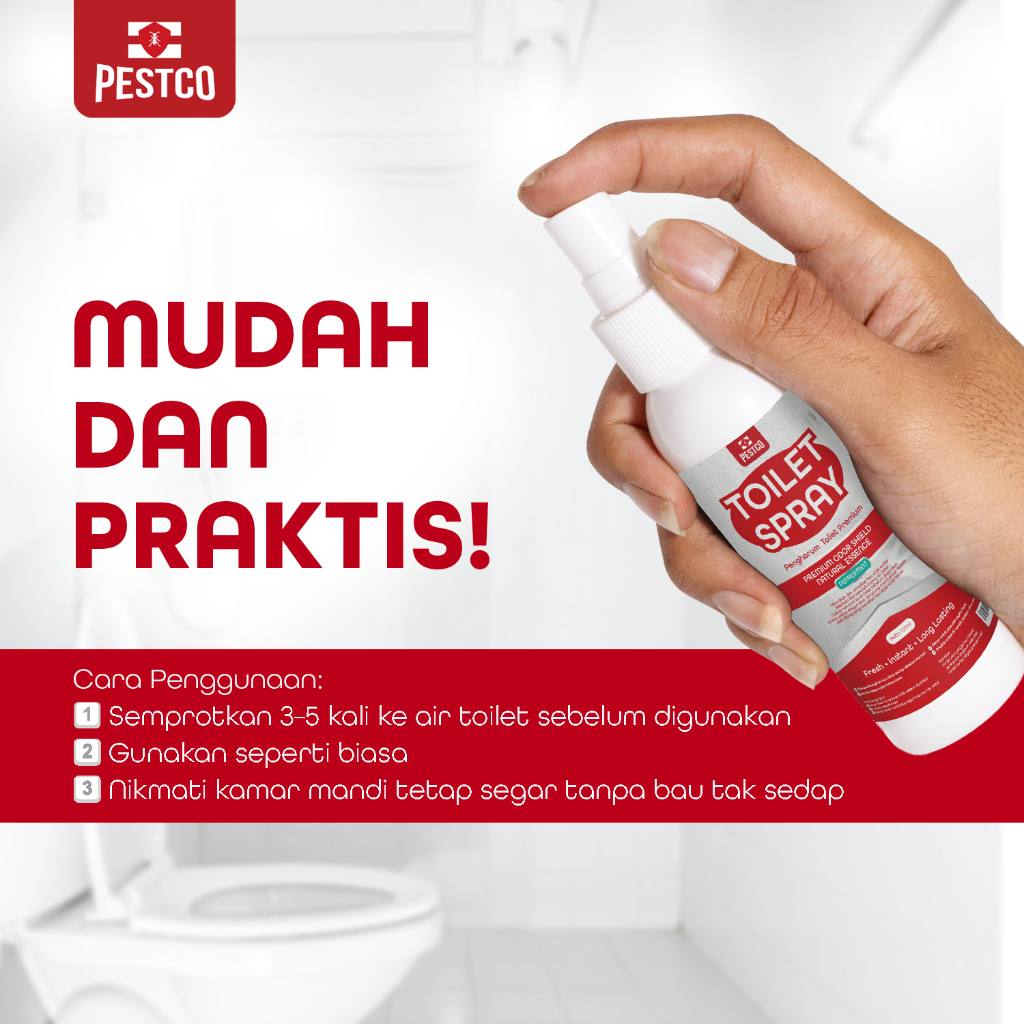 PESTCO Toilet Sanitizer Pengharum Kamar Mandi 100ml – Anti Bau, Pembunuh Kuman & Penyegar Toilet