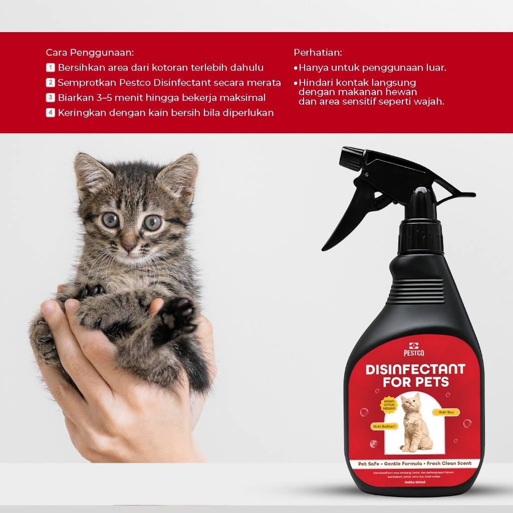 PESTCO Disinfectant For Pets 500ml Pembersih Kandang Kucing Anjing Anti Bakteri Anti Bau Urine