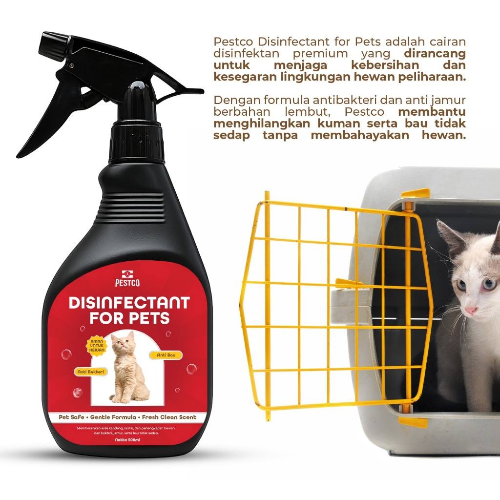 PESTCO Disinfectant For Pets 500ml Pembersih Kandang Kucing Anjing Anti Bakteri Anti Bau Urine