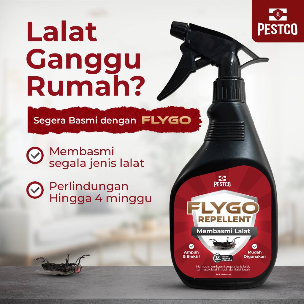 PESTCO Racun Lalat Ampuh 500ml – Obat Lalat & Semprotan Pengusir Lalat Efektif untuk Rumah dan Dapur
