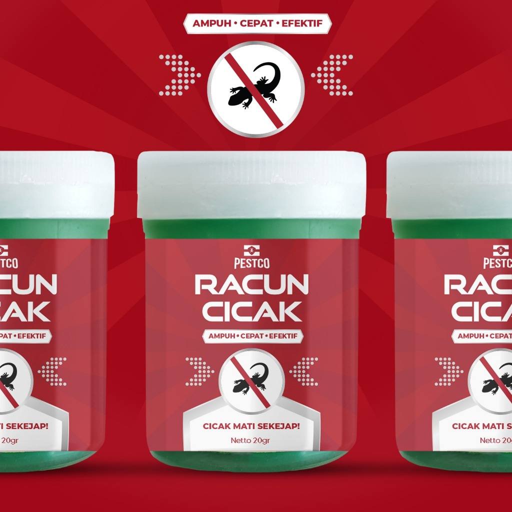PESTCO Racun Cicak Ampuh 20gr Pembasmi Cicak Cepat Kerja Anti Serangga Rumah Cicak Mati Sekejap