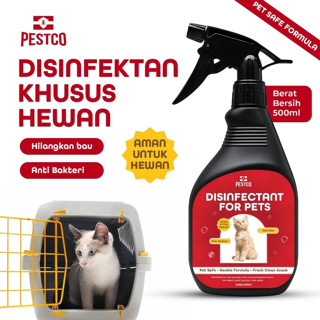 PESTCO Disinfectant For Pets 500ml Pembersih Kandang Kucing Anjing Anti Bakteri Anti Bau Urine
