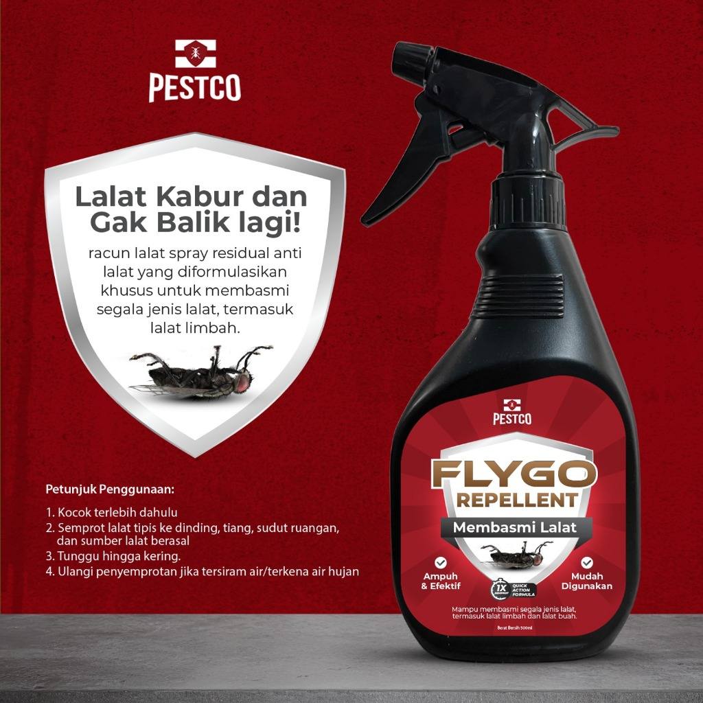 PESTCO Racun Lalat Ampuh 500ml – Obat Lalat & Semprotan Pengusir Lalat Efektif untuk Rumah dan Dapur