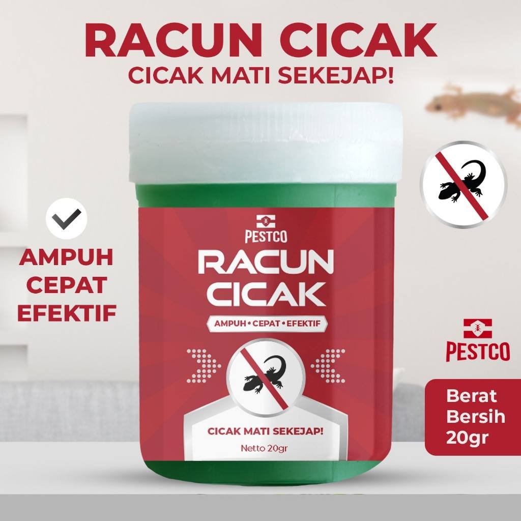 PESTCO Racun Cicak Ampuh 20gr Pembasmi Cicak Cepat Kerja Anti Serangga Rumah Cicak Mati Sekejap