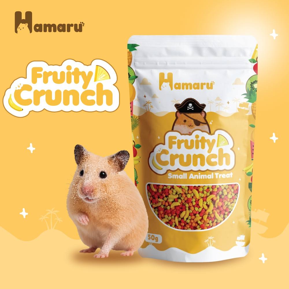 Hamaru Fruity Crunch Makanan Pakan Pelet Buah Kering Hamster - 50g