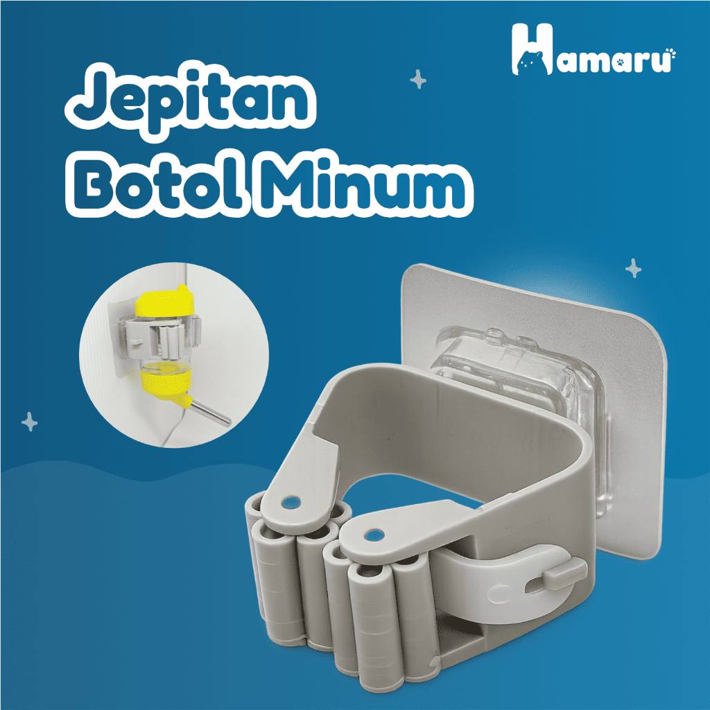 Hamaru Jepitan Botol Minum Holder Botol Hamster Aksesoris Kandang Anti Ribet