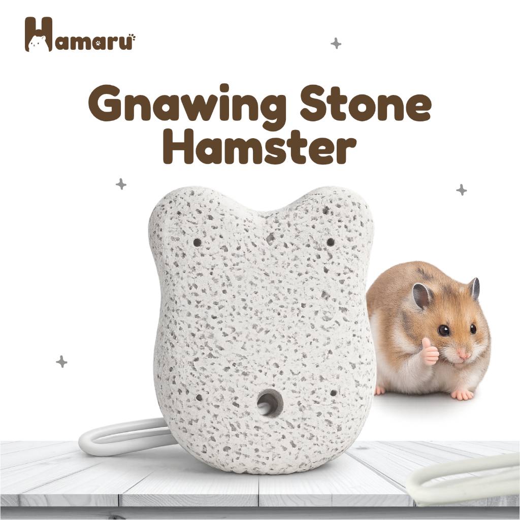 Hamaru Gnawing Stone Hamster Batu Gigit Mineral Alami Asah Gigi Anti Gigi Panjang Aman