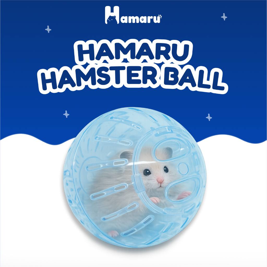 Hamaru Hamster Ball Jogging Bola Lari Mainan Accesories Hamster Marmut Landak Mini Hewan Kecil