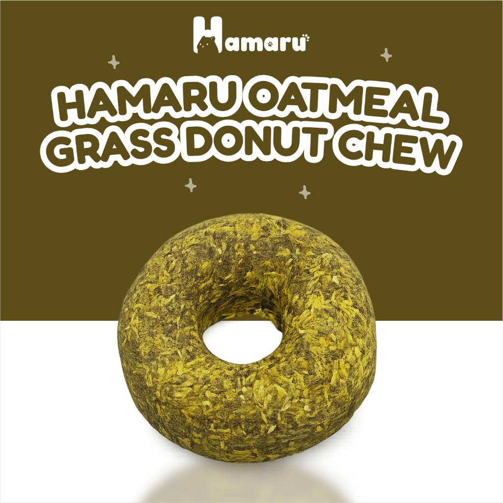 Hamaru Grass Donut Natural Chew Mainan Gigit Hamster Natural Snack Varian Rasa - Oatmeal