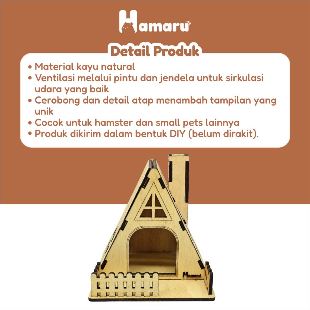 HAMARU Rumah Kayu Hamster DIY Rakitan Murah - Mini Cottage