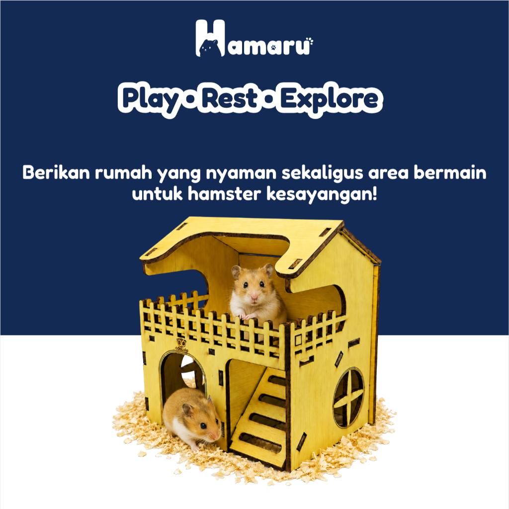 HAMARU Rumah Kayu Hamster DIY Rakitan Murah - Balcony House